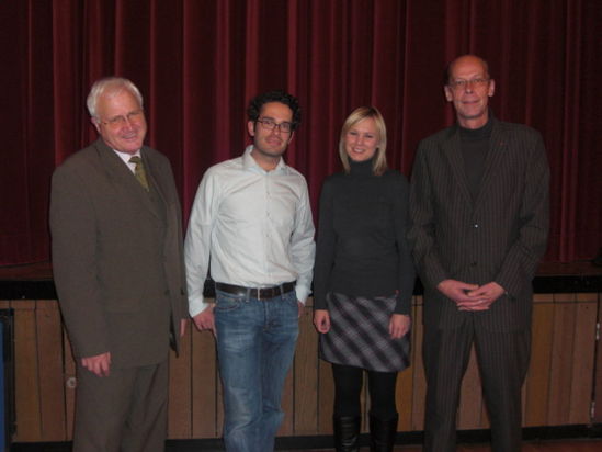 v.l.n.r. Werner Rabe, Christian Schultze, Malin Melbeck, Joachim Kamrad
